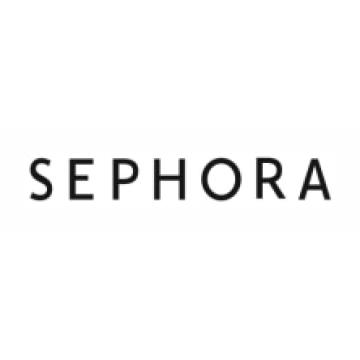 Sephora logo on a white background displaying Promotions and Deals.