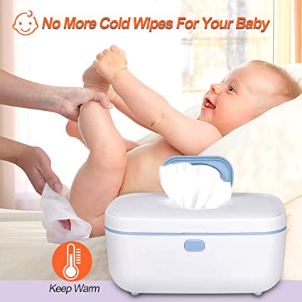715FsxHhn2L. SX425  - Wipe Warmer,Baby Wipe Warmer - Wet Wipe Warmer Baby is Super Fast Top Heating System with Constant Temperature, LED Display Shows Precise Temperature（White Blue）