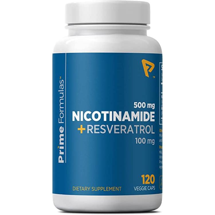 product image 750x750 - 31% Off Prime Formulas Nicotinamide 500 mg with Resveratrol 100 mg 120 Veggie Capsules