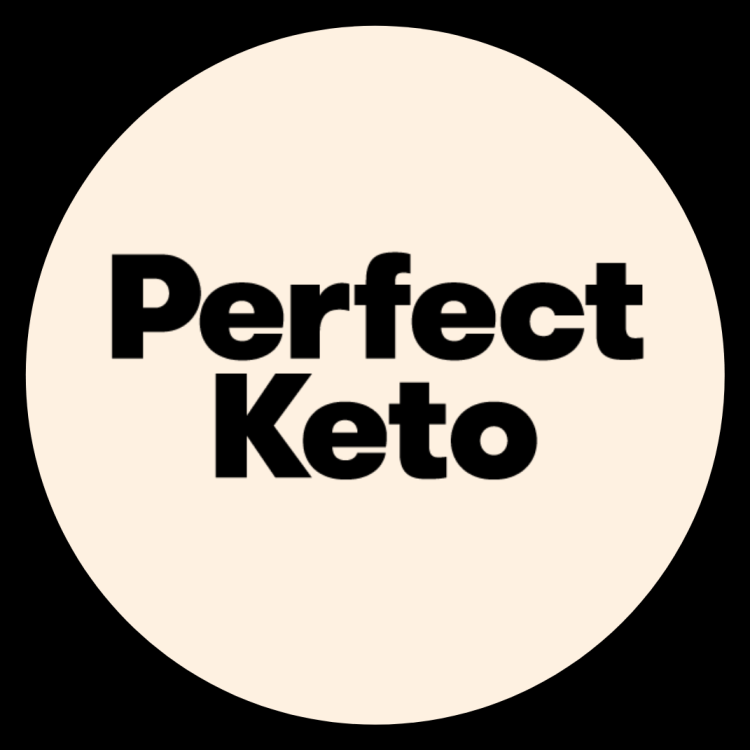 The perfect keto logo on a black background.