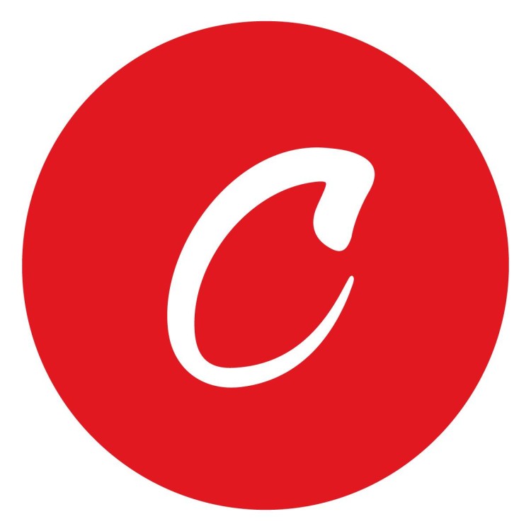 A red circle with the letter c on it.