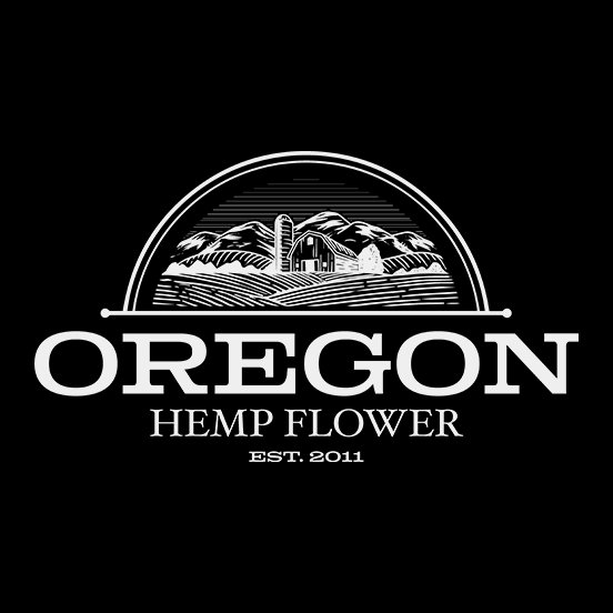 Oregon hemp flower logo.
