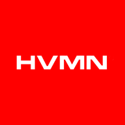 Hvmn logo on a red background.