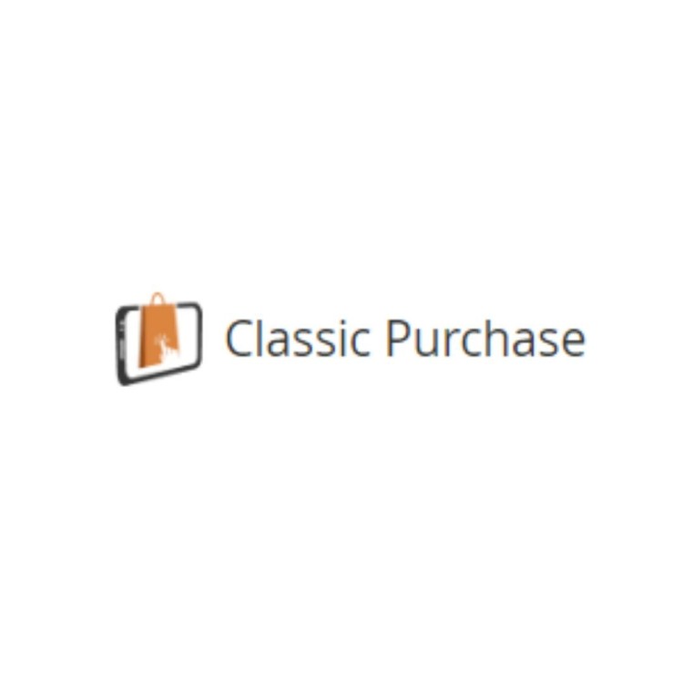 The classic purchase logo on a white background.