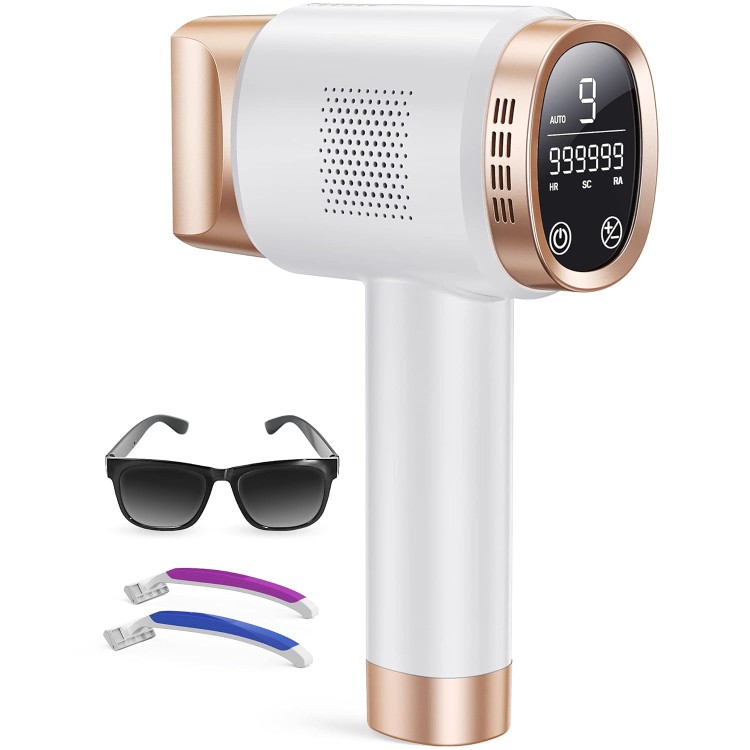 An image of a hair dryer with a pair of sunglasses and a pair of sunglasses.