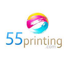 The logo for 55 printing com.