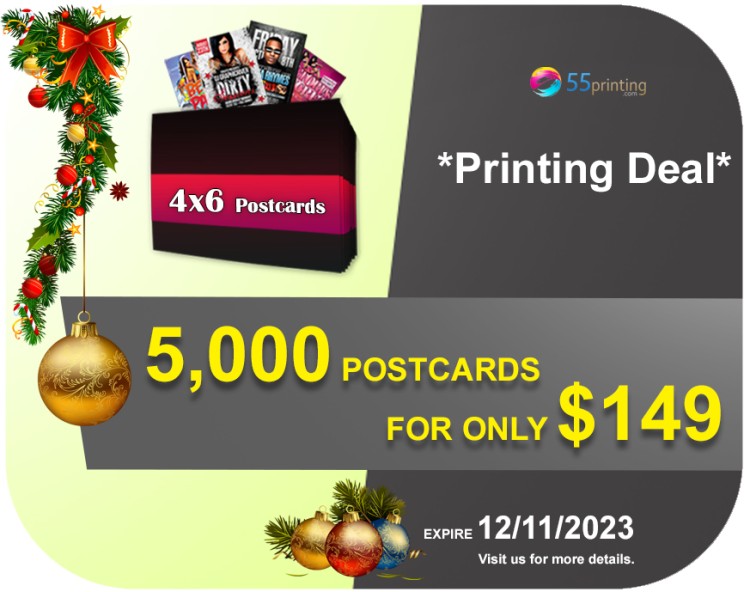 Printing deal - 5000 postcards for only $ 11.