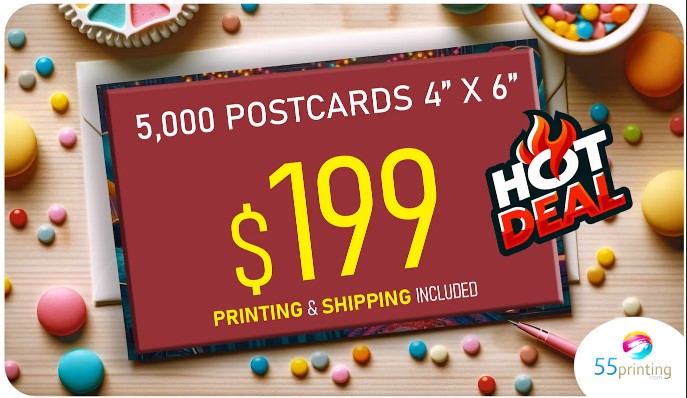 Hot deal 5000 postcards 4x6.