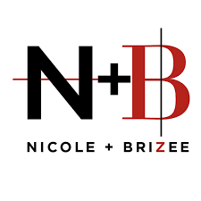 The logo for n + b nicole & brisee.