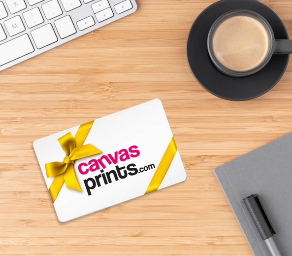 Canvas prints gift card.