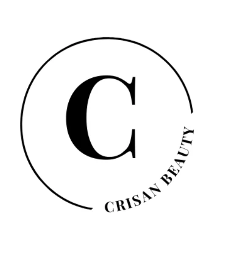 Logo of crisan beauty featuring a stylized letter "c" inside a circular boundary with the text "crisan beauty" along the bottom edge.
